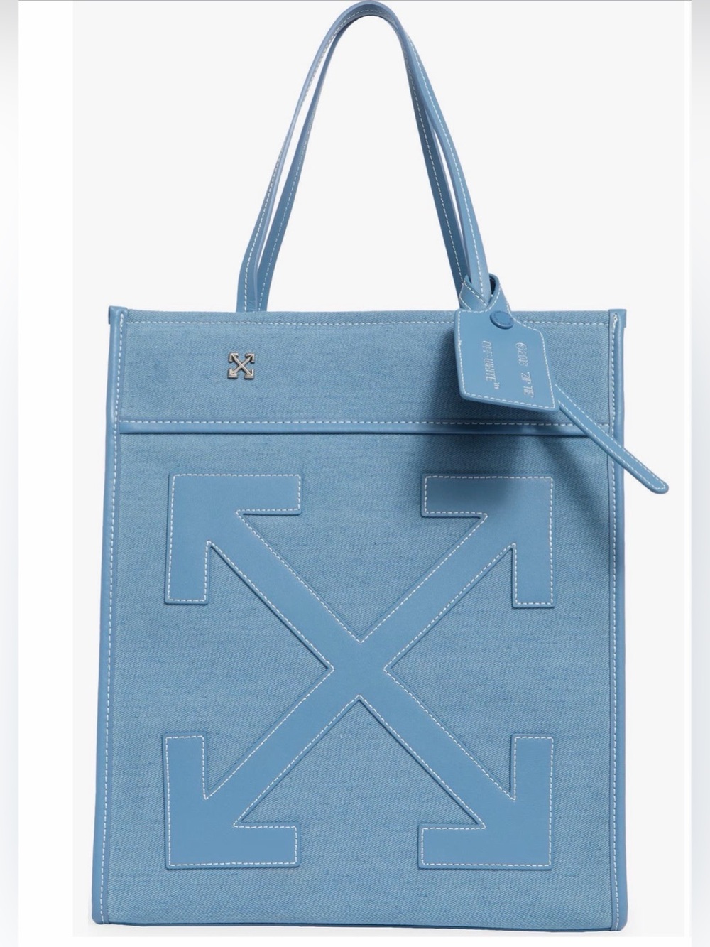 NWT Off-White c/o Virgil Abloh Large Boxy Denim Tote